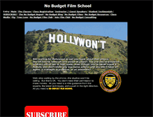 Tablet Screenshot of nobudgetfilmschool.com